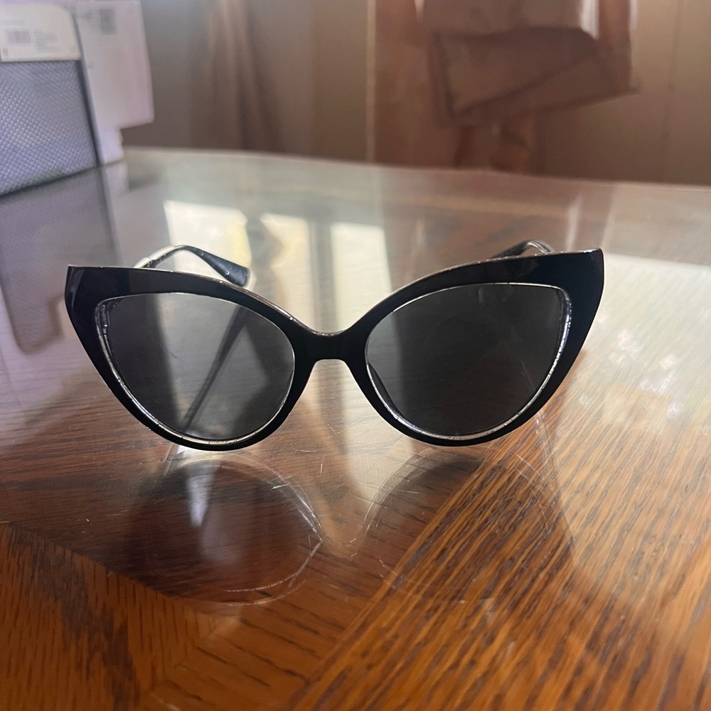 Betsey Johnson Black Cat-Eye Sunglasses